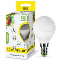 Лампа светодиодная ASD Standart G45 Шар E14 220В 7,5Вт 675Лм 3000К 45х78мм фото Лампа светодиодная ASD Standart G45 Шар E14 220В 7,5Вт 675Лм 3000К 45х78мм картинка